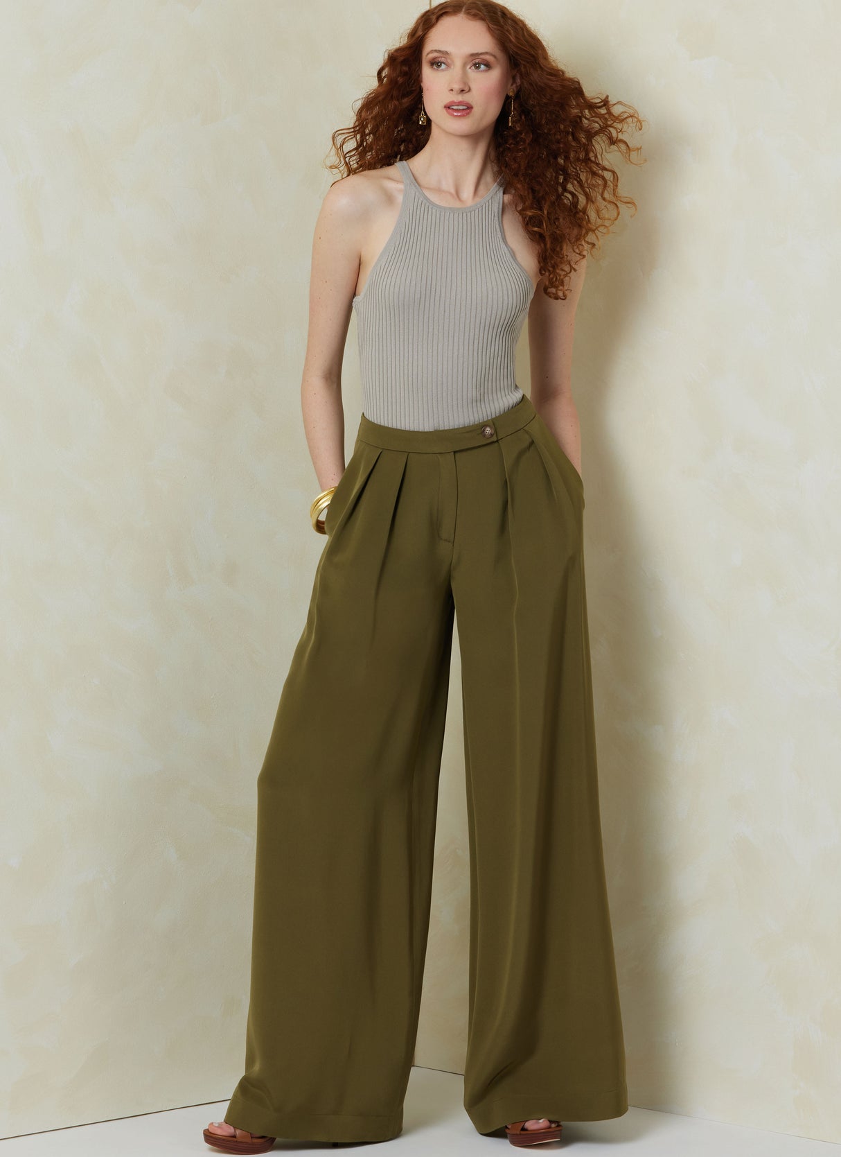 Patron Vogue n°2094 - Pantalon large à plis deux longueurs