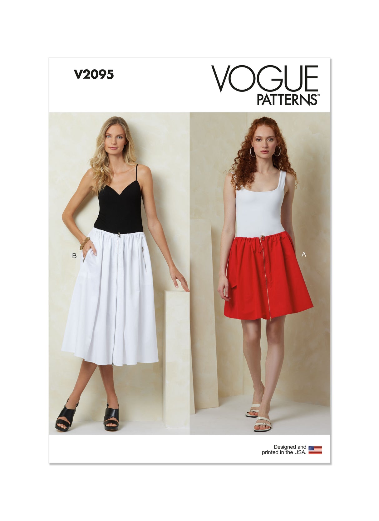 Patron Vogue n°2095 - Jupe cercle entièrement plissée deux longueurs