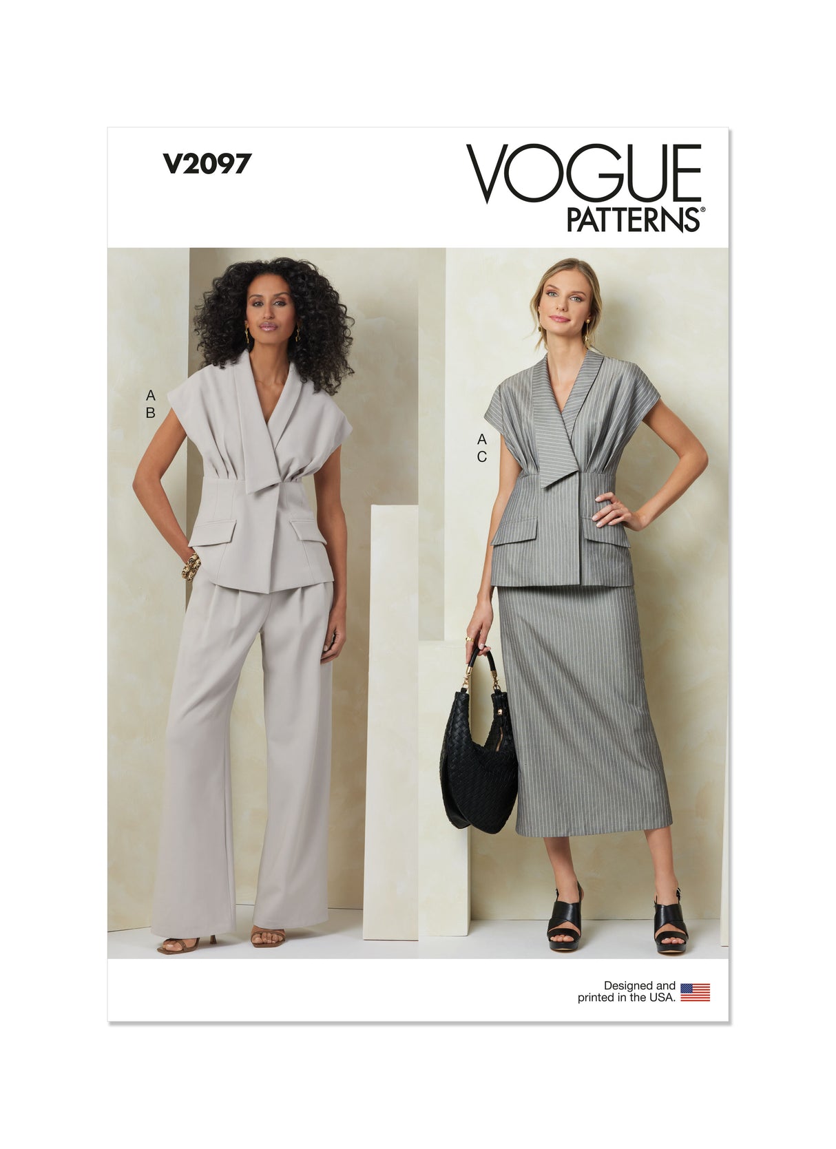 Patron Vogue n°2097 - Top, jupe ajustée & pantalon semi-ajusté
