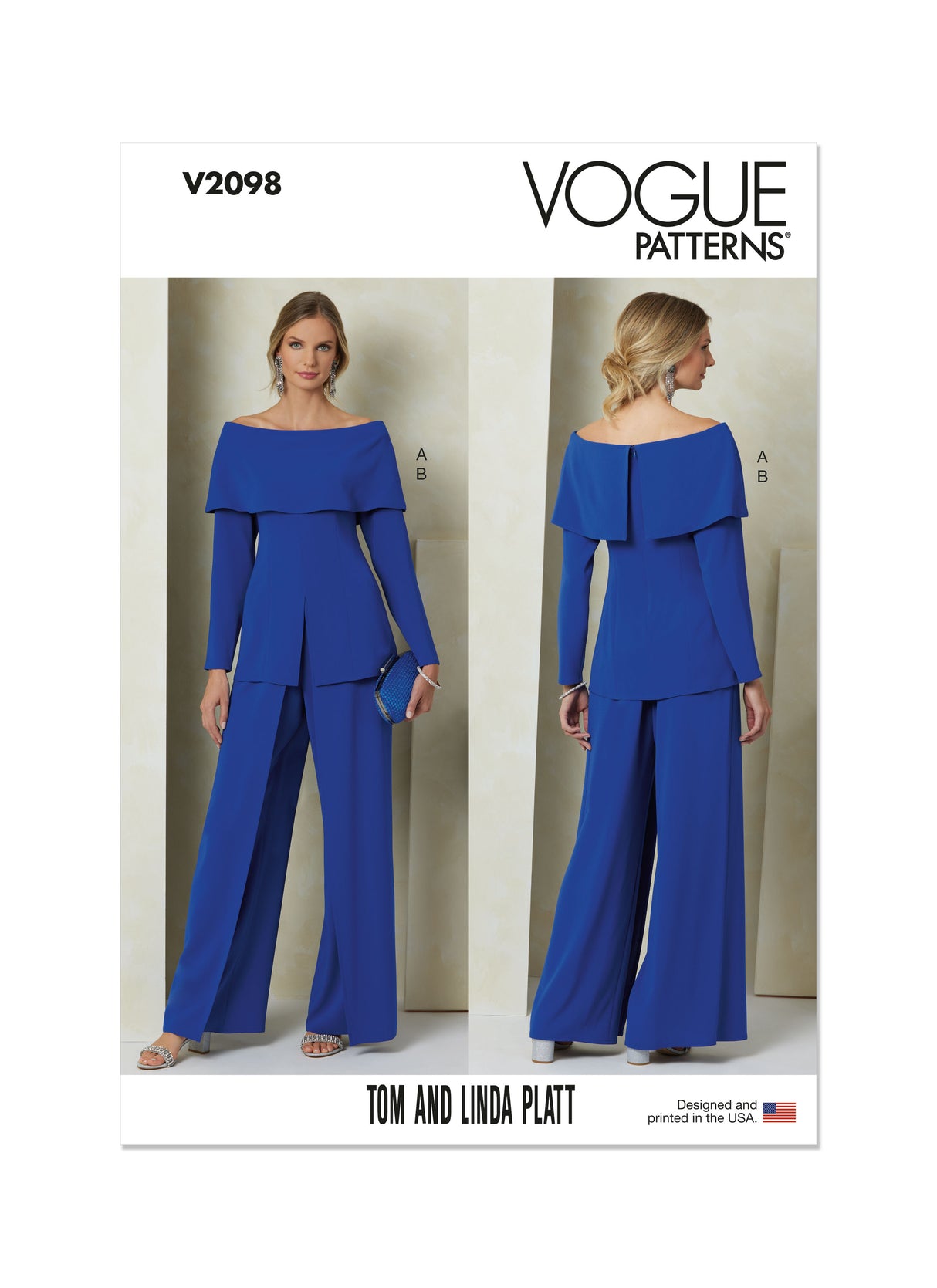 Patron Vogue n°2098 - Top épaules dénudées & pantalon large