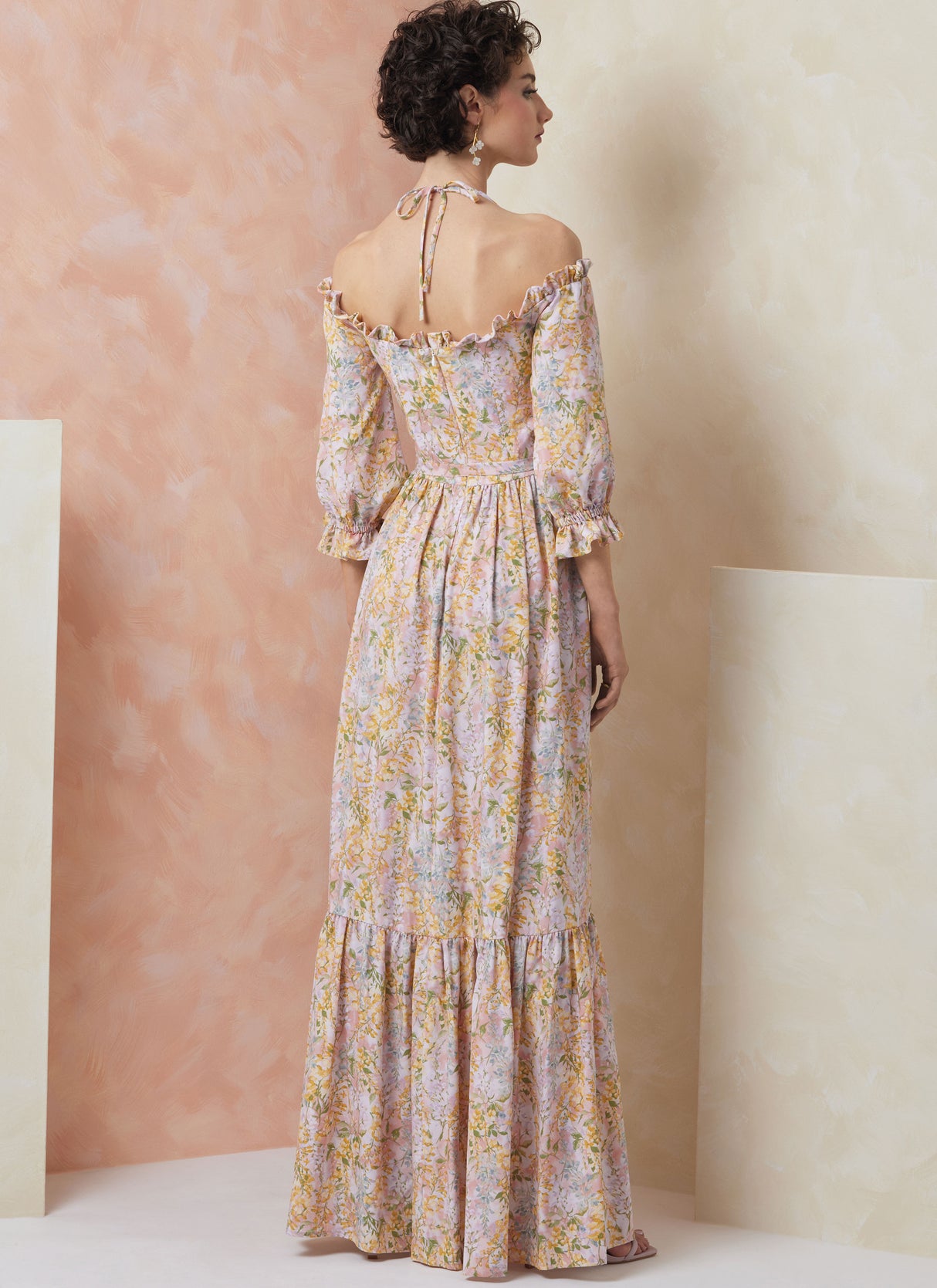 Patron Vogue n°2107 - Robe mi‑longue ou maxi bardot & ceinture