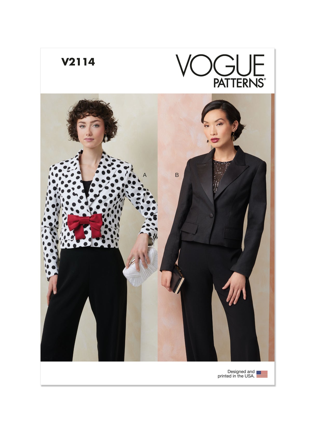 Patron Vogue n°2114 - Veste courte structurée à détails chics