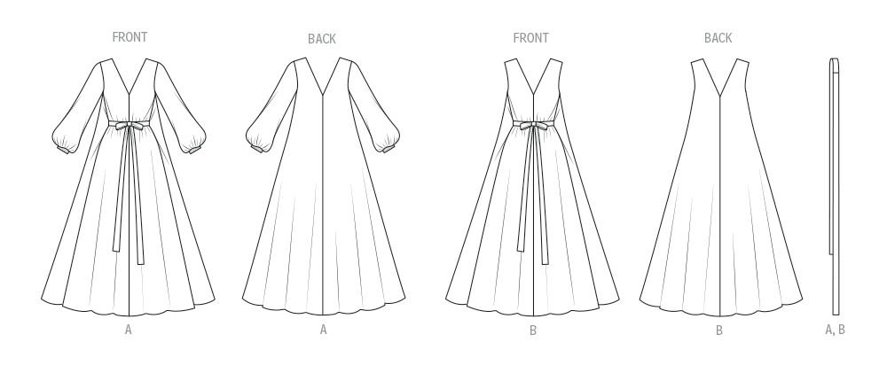 Patron Vogue n°2124 - Robe longue fluide soirée/lounge