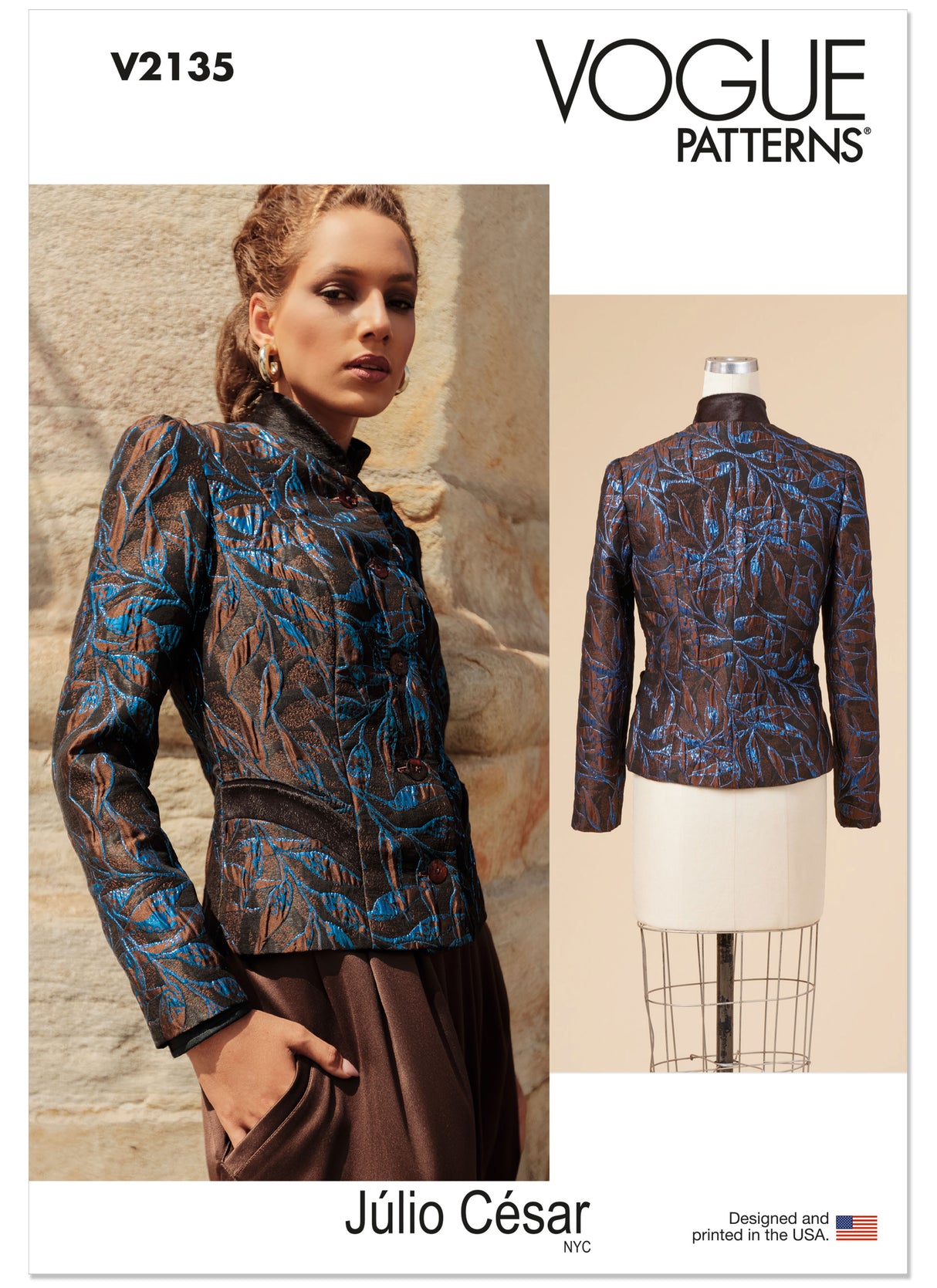 Patron Vogue n°2135 – Veste doublée à découpes princesse