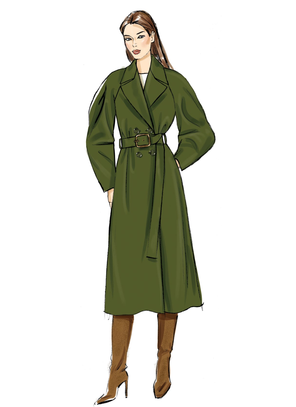 Patron Vogue n°2137 – Trench-coat classique double boutonnage