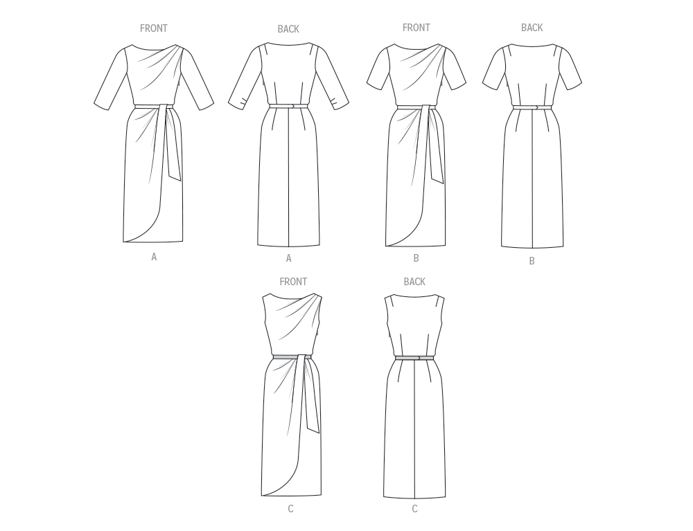 Patron Vogue n°2144 – Robe drapée vintage raffinée