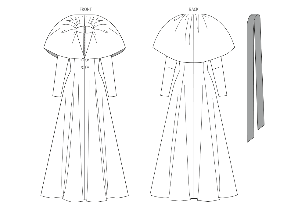 Patron Vogue n°2156 – Robe de soirée à col portrait et ceinture