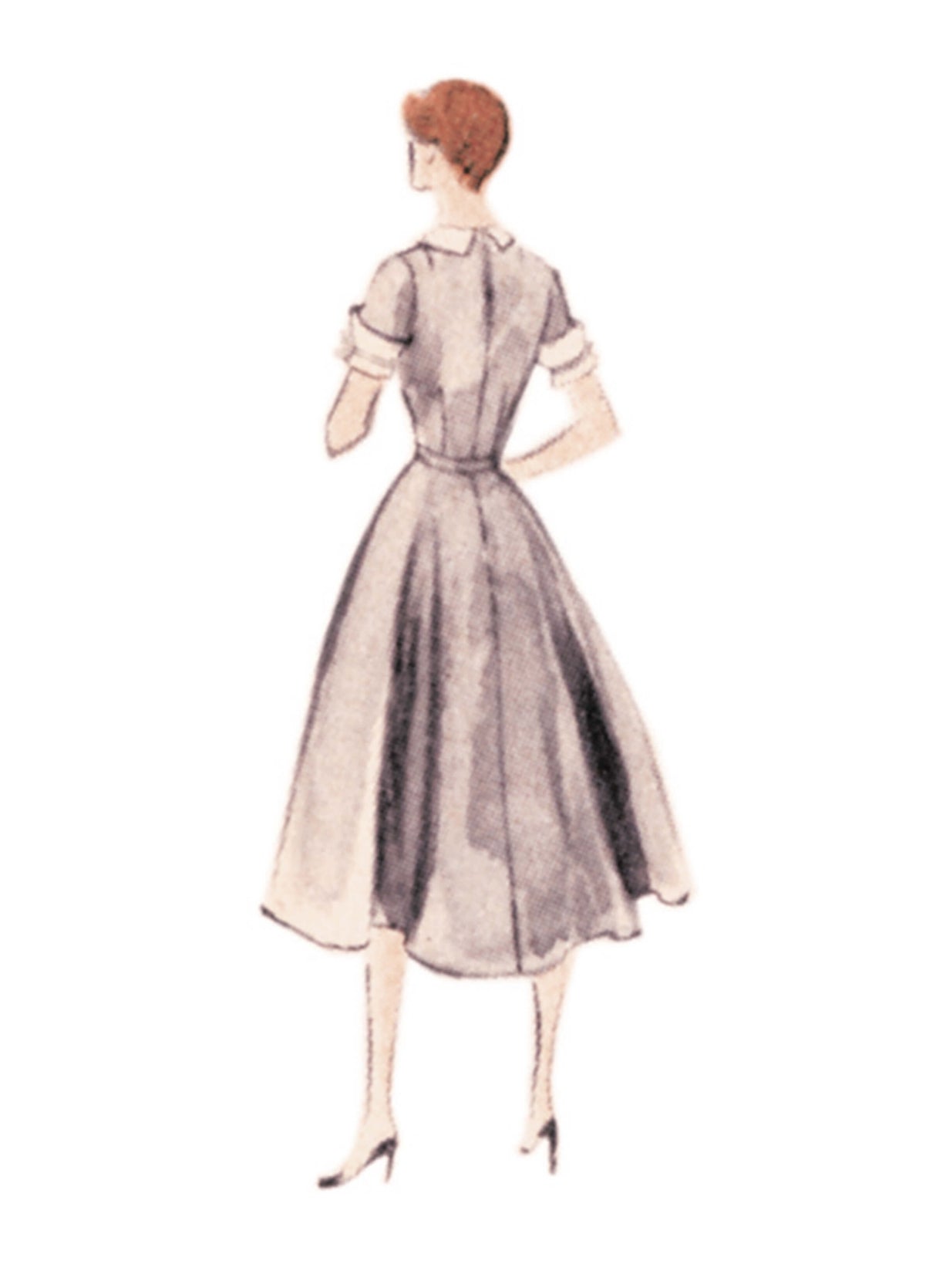 Patron Vogue n°2170 – Robe vintage années 1950 à col amovible