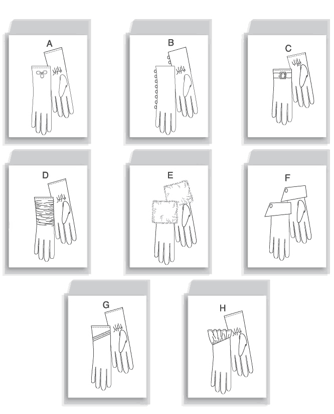 Patron Vogue n°8311 - Gants pour femme en huit styles
