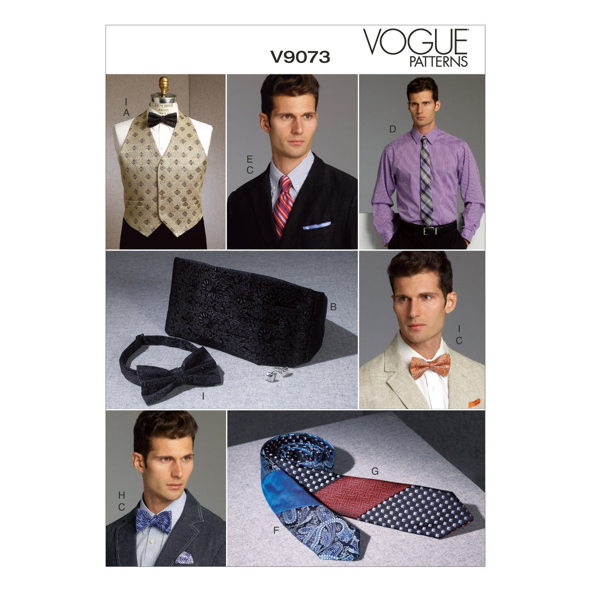 Patron Vogue n°9073 - Gilet et accessoires pour homme