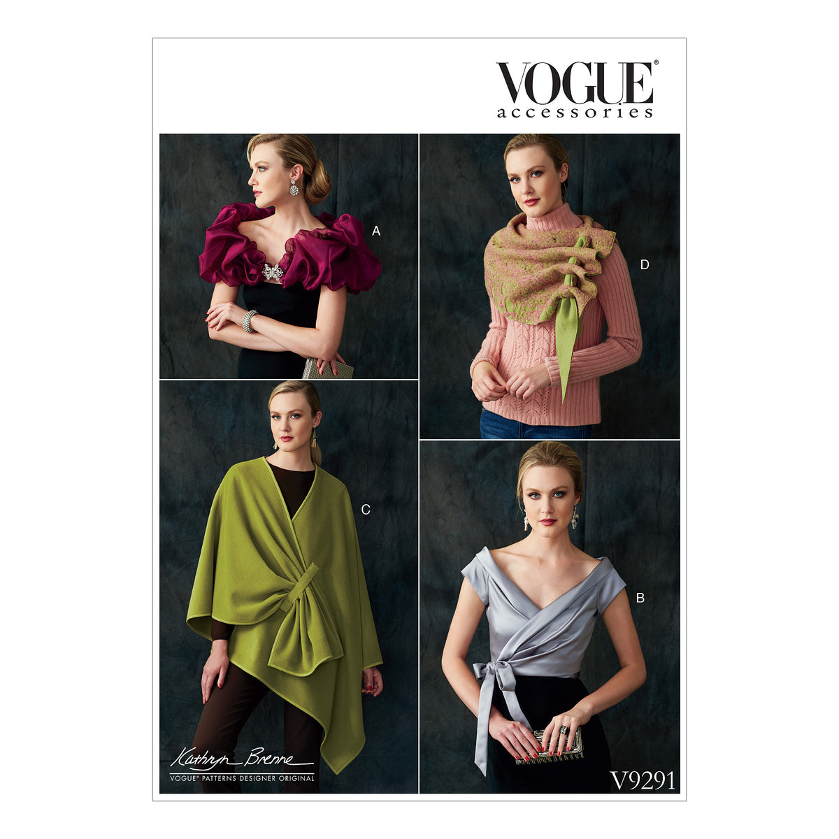 Patron Vogue n°9291 - Châles, boléro et écharpe avec variations élégantes