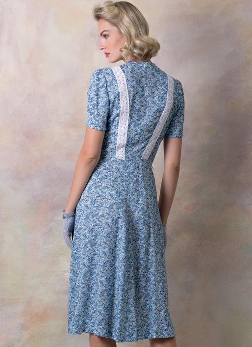 Patron Vogue n°9294 - Robe ajustée style années 1930 avec variations d'encolure