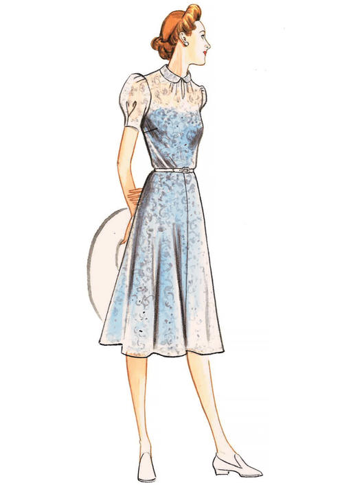 Patron Vogue n°9294 - Robe ajustée style années 1930 avec variations d'encolure
