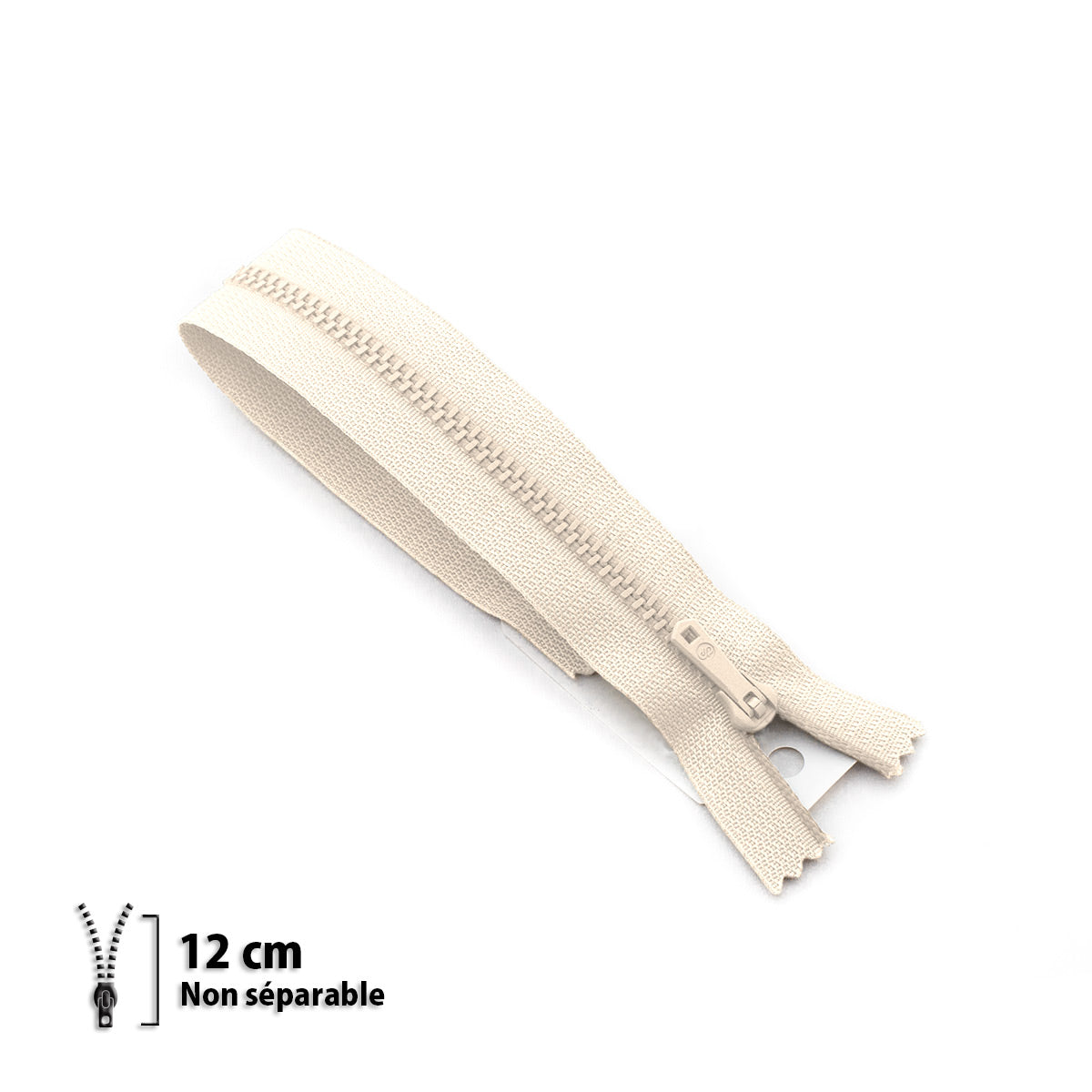 Fermeture éclair non séparable Prym Z13 blanc cassé – maille métallique 4 mm