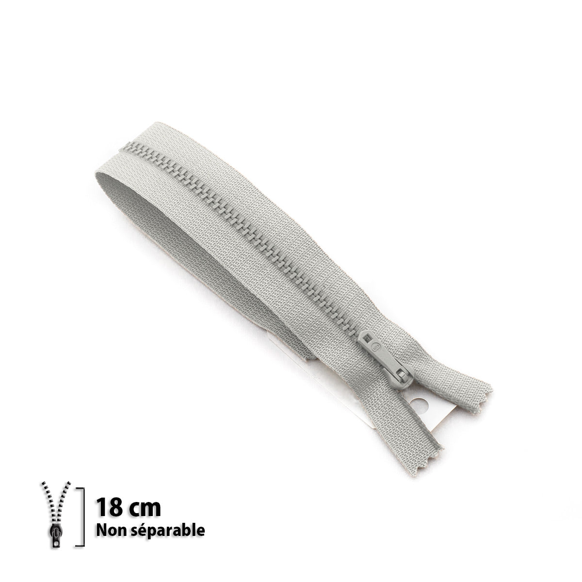 Fermeture éclair non séparable Prym Z13 gris clair – maille métallique 4 mm