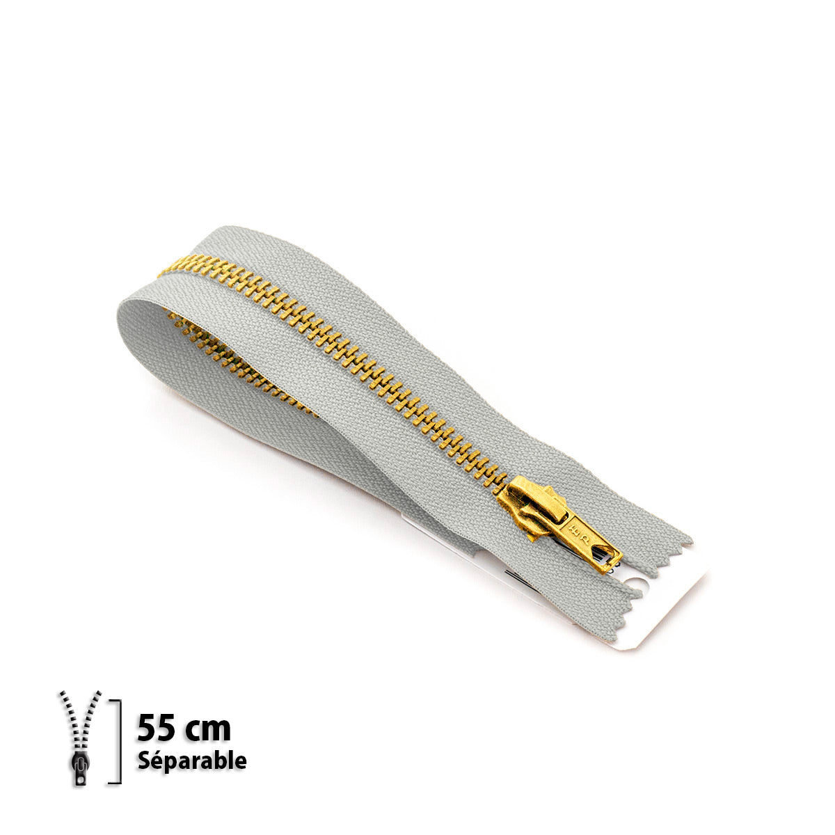 Fermeture éclair séparable Prym Z19 gris clair – maille métallique 6 mm