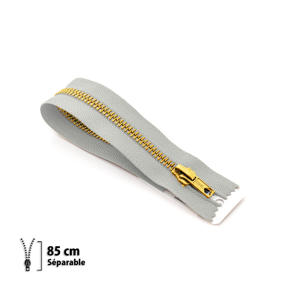 Fermeture éclair séparable Prym Z19 gris clair – maille métallique 6 mm