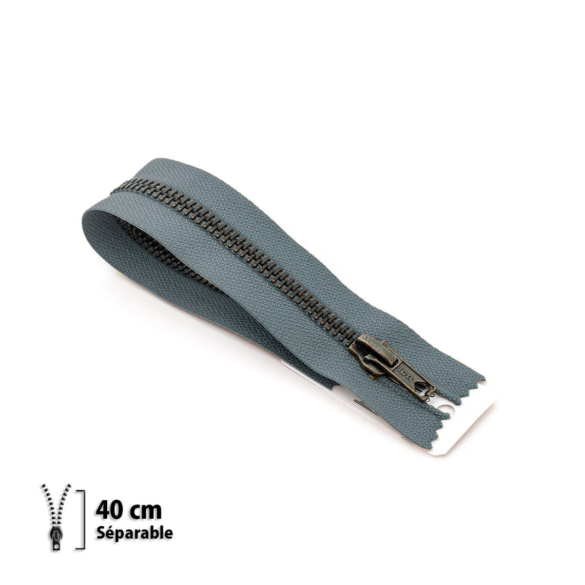 Fermeture éclair séparable Prym Z19 gris foncé – maille métallique 6 mm
