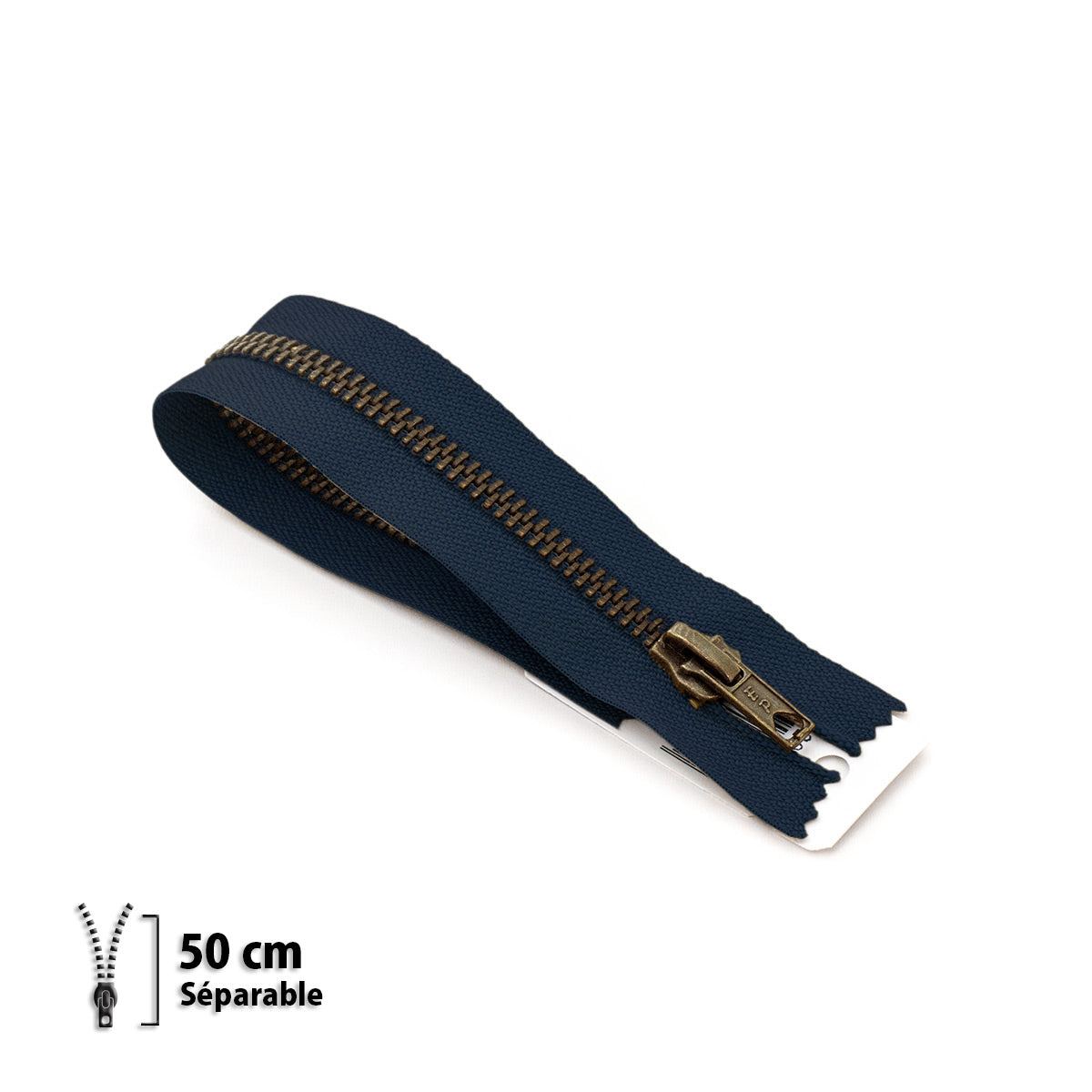 Fermeture éclair séparable Prym Z19 marine – maille métallique 6 mm
