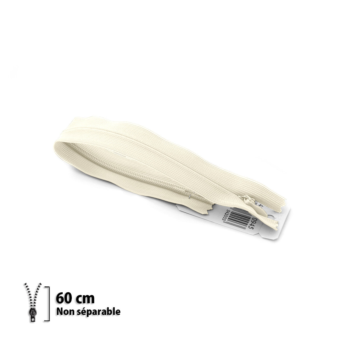 Fermeture éclair invisible non séparable Prym Z41 ivoire – maille 4 mm