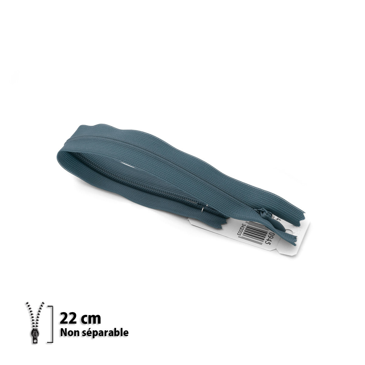 Fermeture éclair invisible non séparable Prym Z41 gris bleuté – maille 4 mm
