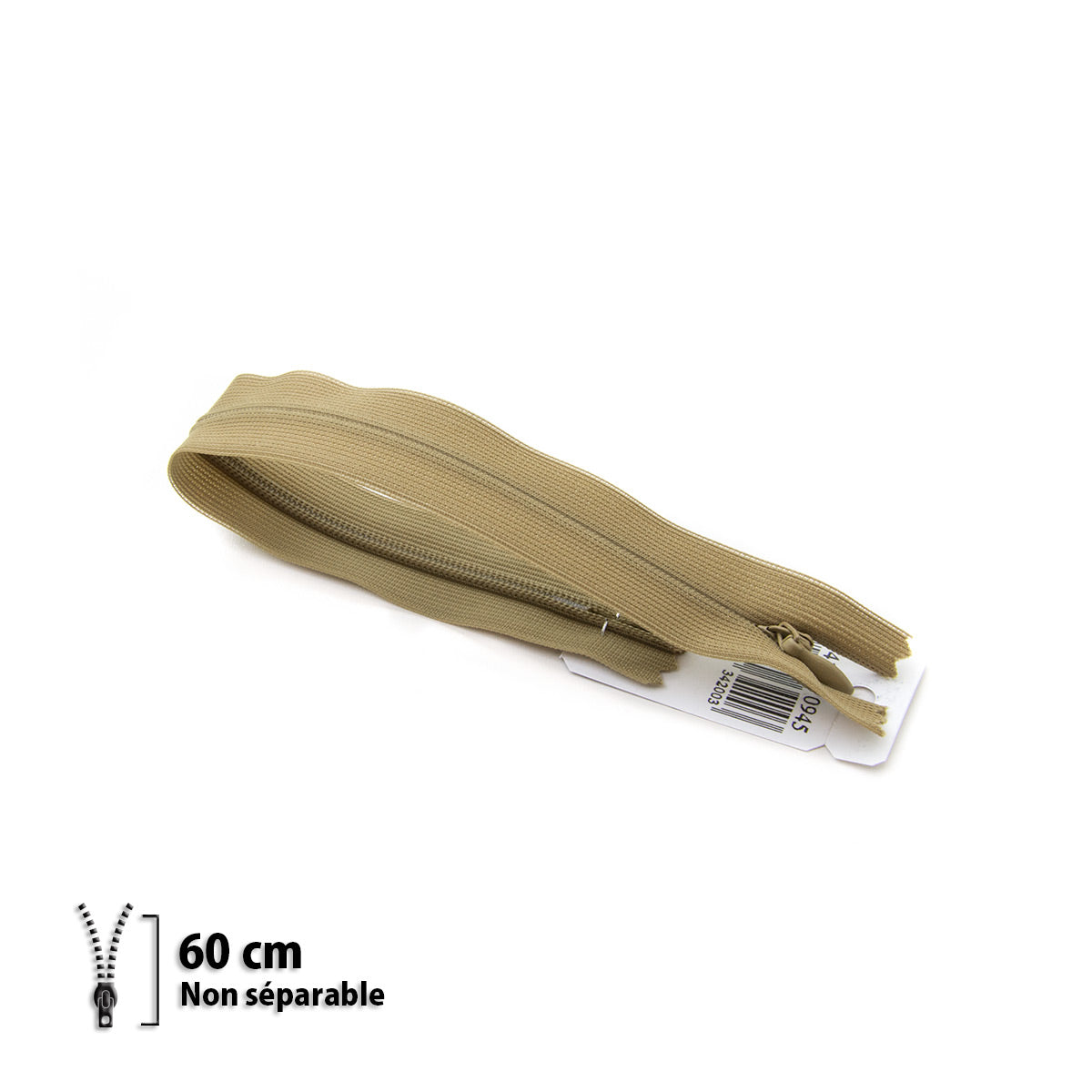 Fermeture éclair invisible non séparable Prym Z41 beige – maille 4 mm