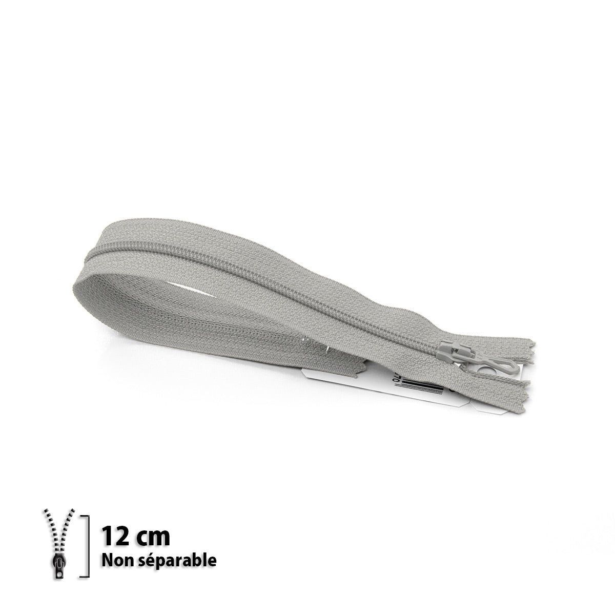Fermeture éclair non séparable Prym Z51 gris clair – maille nylon 4 mm