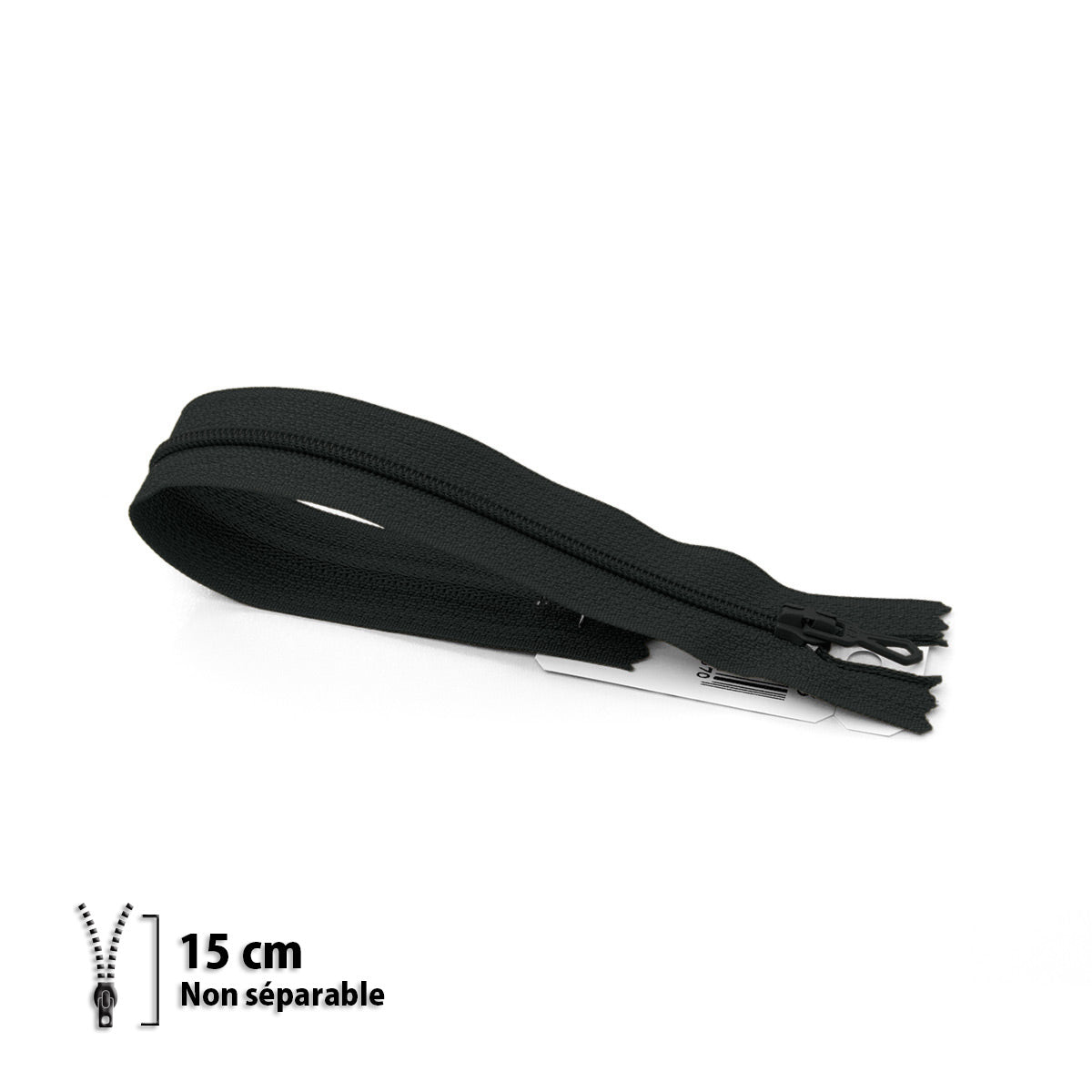 Fermeture éclair non séparable Prym Z51 noire – maille nylon 4 mm