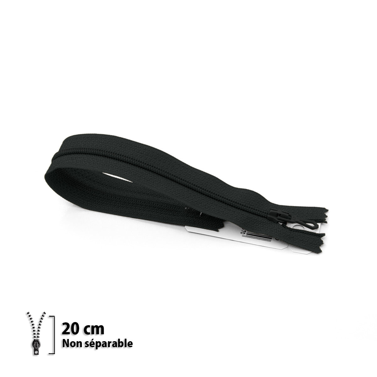 Fermeture éclair non séparable Prym Z51 noire – maille nylon 4 mm