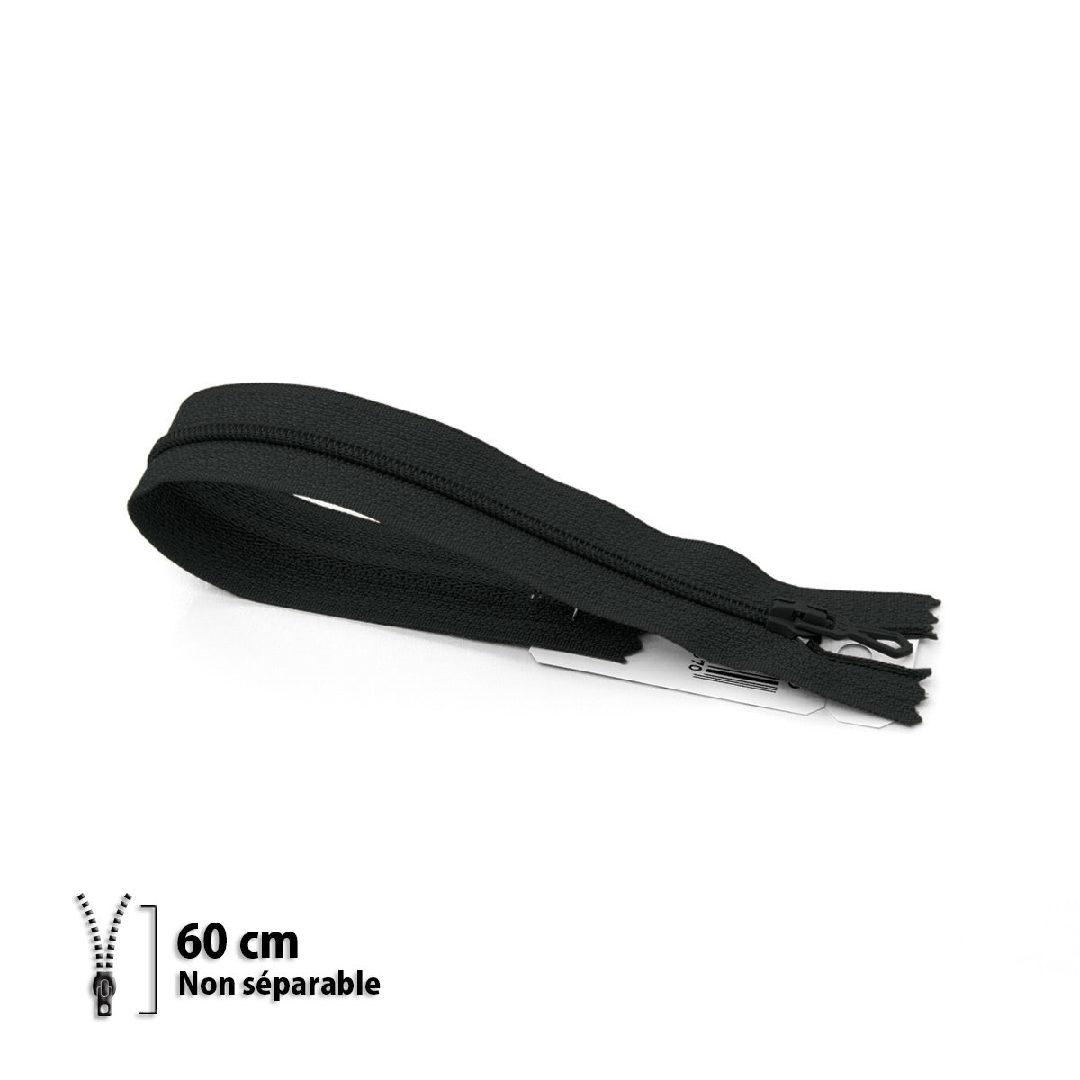 Fermeture éclair non séparable Prym Z51 noire – maille nylon 4 mm