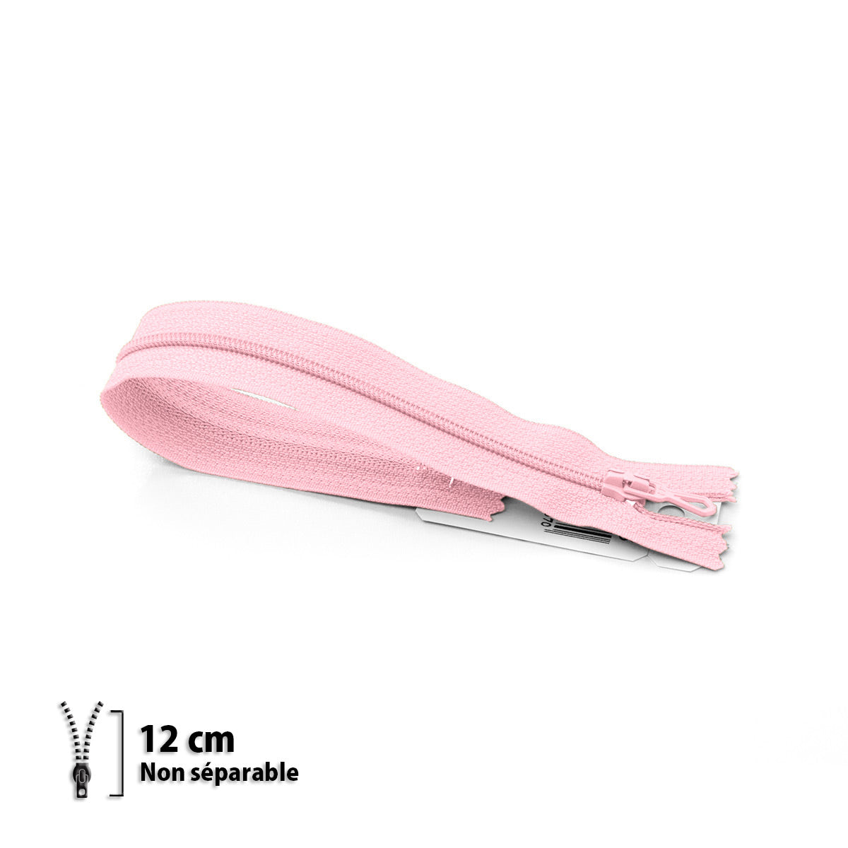 Fermeture éclair non séparable Prym Z51 rose – maille nylon 4 mm