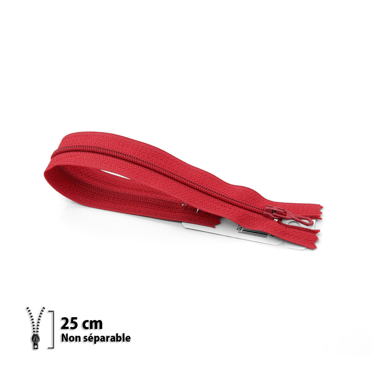Fermeture éclair non séparable Prym Z51 rouge – maille nylon 4 mm
