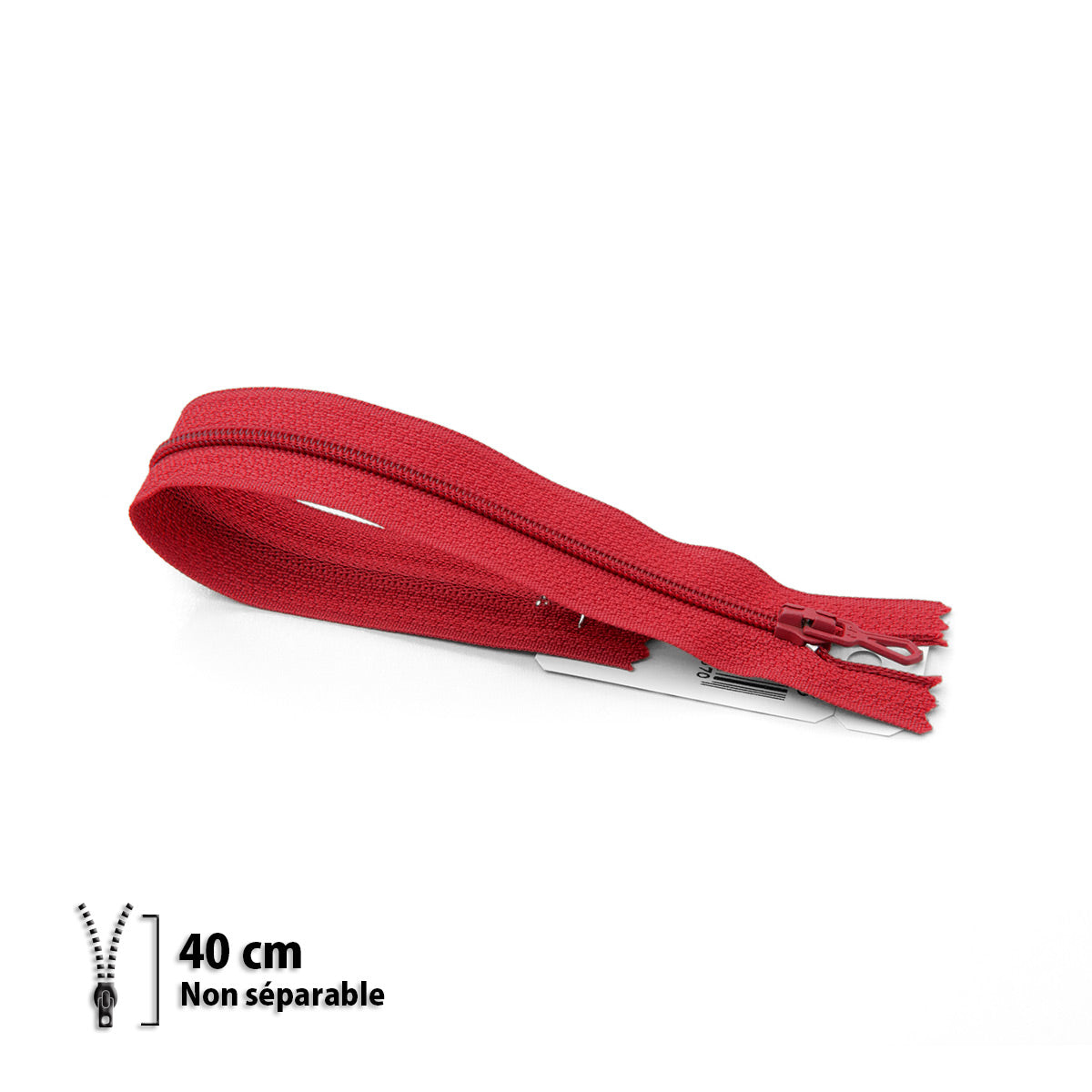 Fermeture éclair non séparable Prym Z51 rouge – maille nylon 4 mm