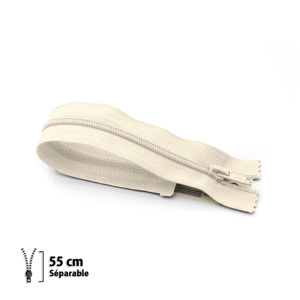 Fermeture éclair séparable Prym Z52 blanc cassé – maille nylon 6 mm