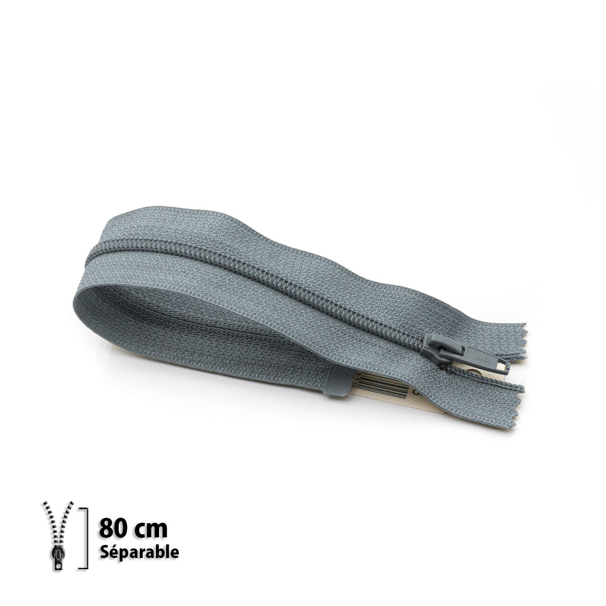 Fermeture éclair séparable Prym Z52 gris foncé – maille nylon 6 mm