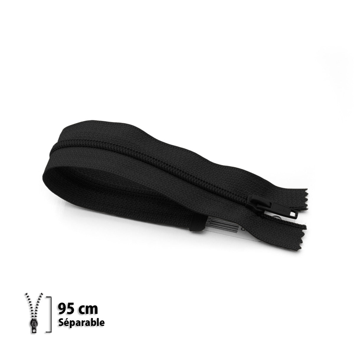 Fermeture éclair séparable Prym Z52 noire – maille nylon 6 mm