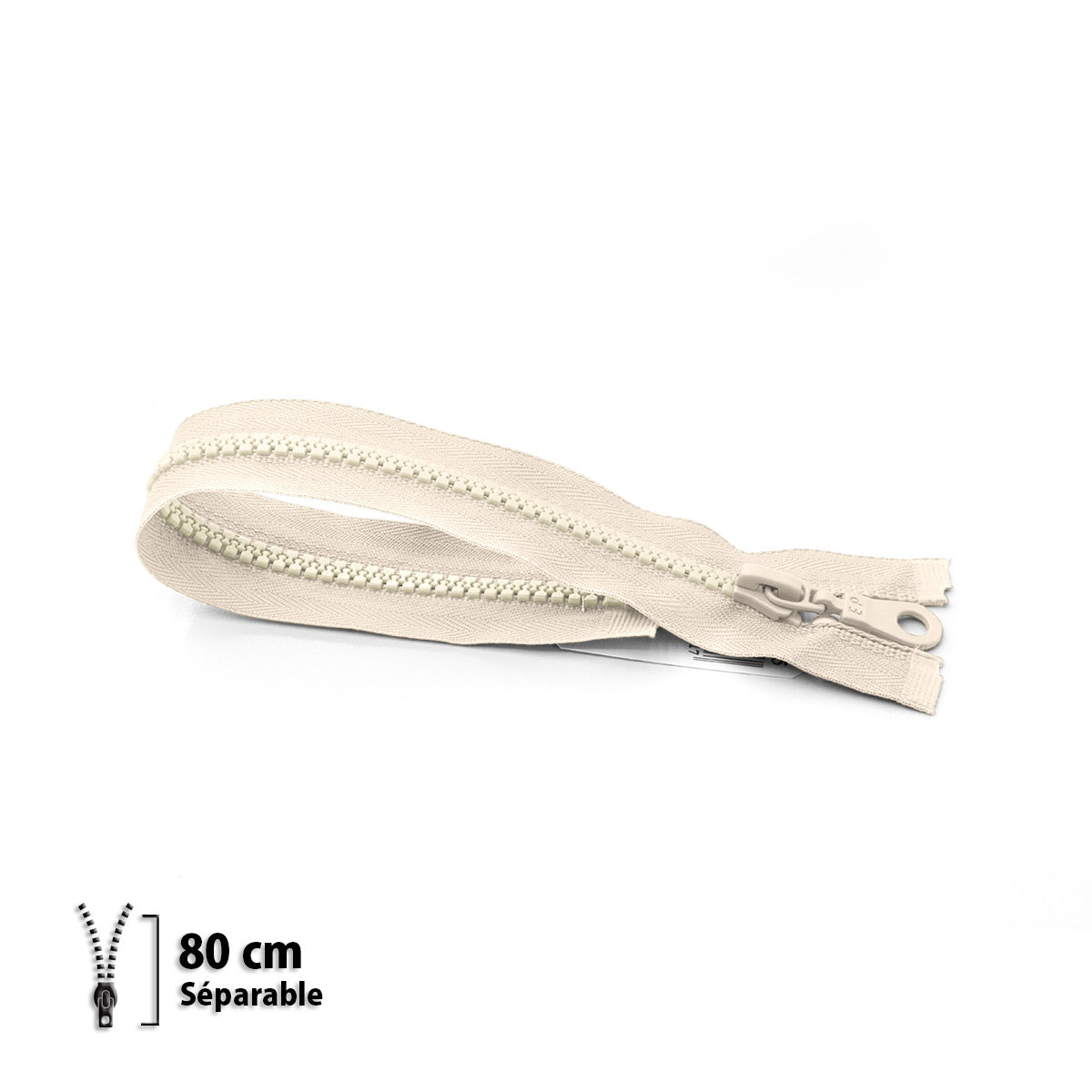 Fermeture Éclair Injectée Séparable Z54 Éclair-Prym – Blanc cassé - maille 6 mm