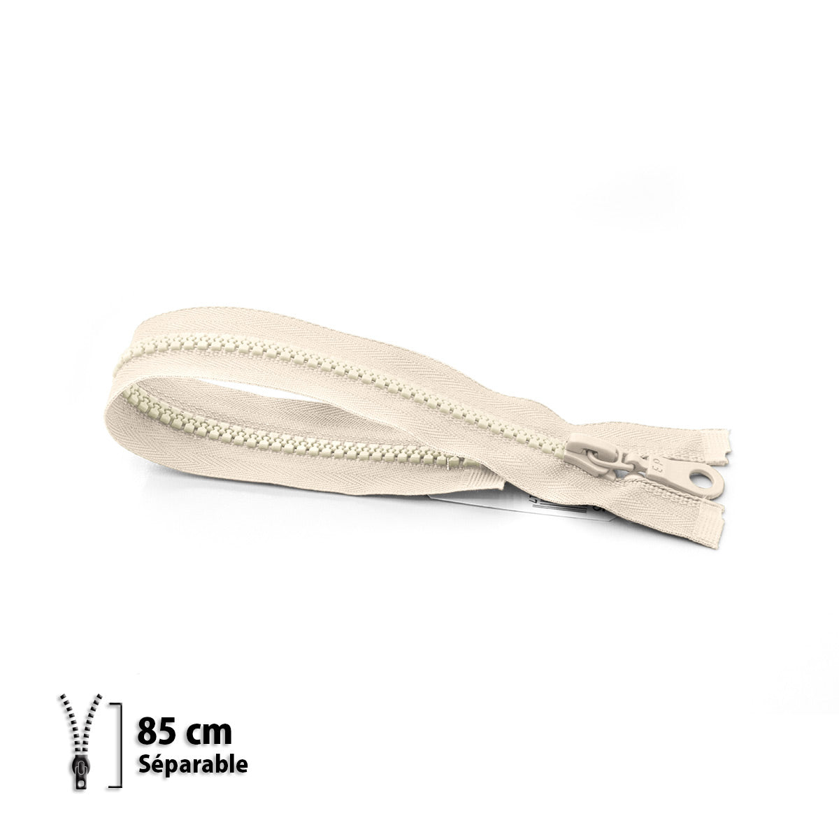 Fermeture Éclair Injectée Séparable Z54 Éclair-Prym – Blanc cassé - maille 6 mm