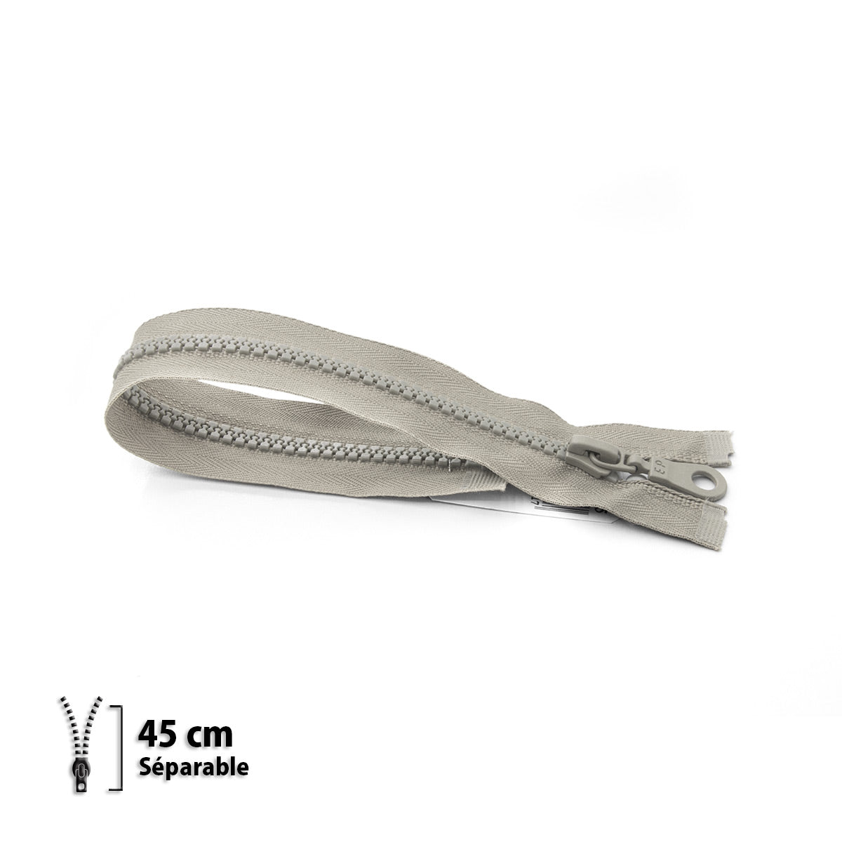 Fermeture Éclair Injectée Séparable Z54 Éclair-Prym – Gris Clair - maille 6 mm