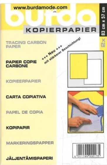 Papier carbone Burda jaune et blanc