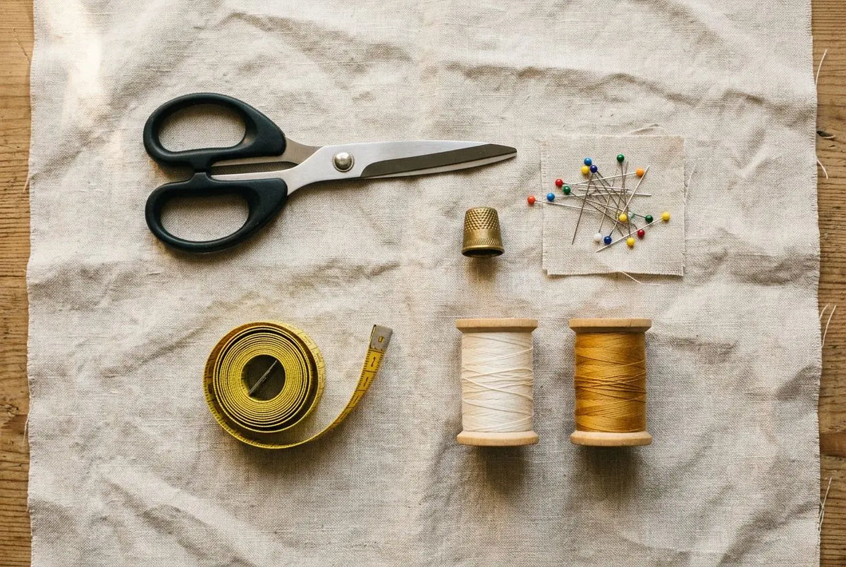 Accessoire couture indispensable : les outils et ciseaux de couture pour débuter avec un dé