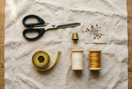 Accessoire couture indispensable : les outils et ciseaux de couture pour débuter avec un dé