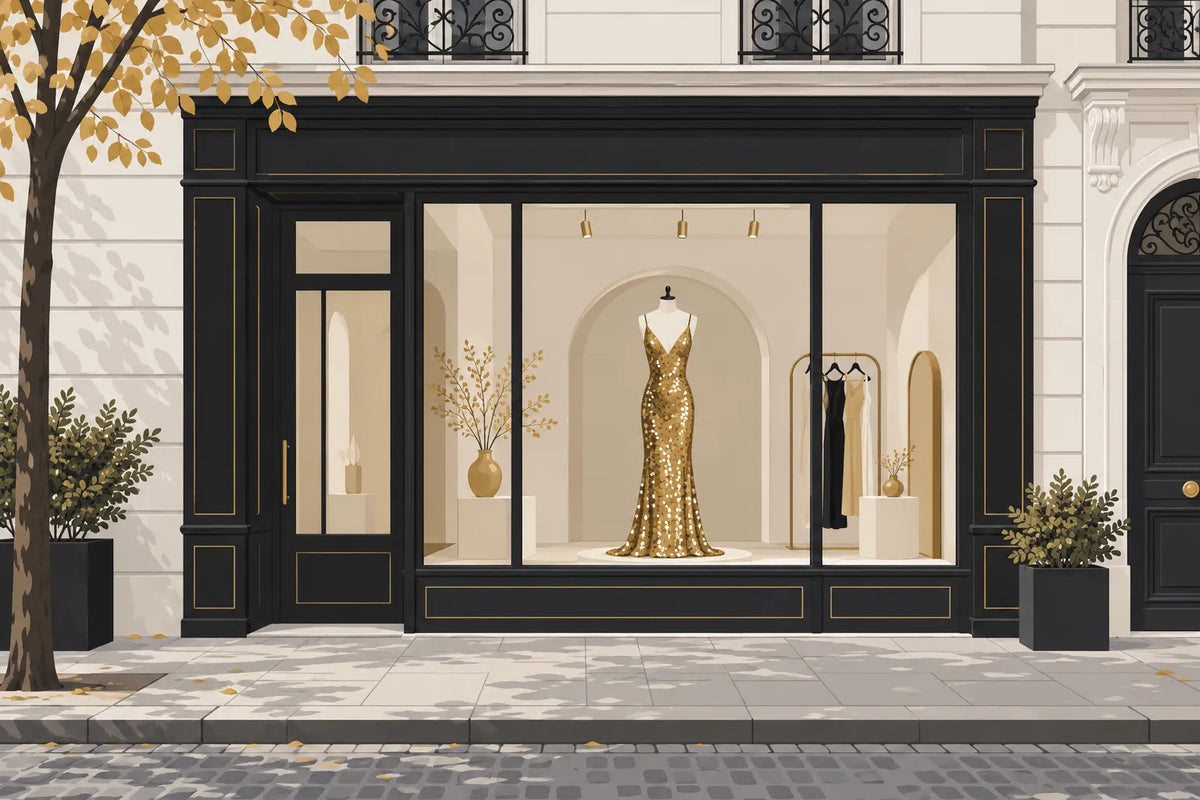 Tissu sequin : sequins noirs, velours et couture