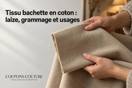 Tissu bachette en coton : laize, grammage, coloris et usages