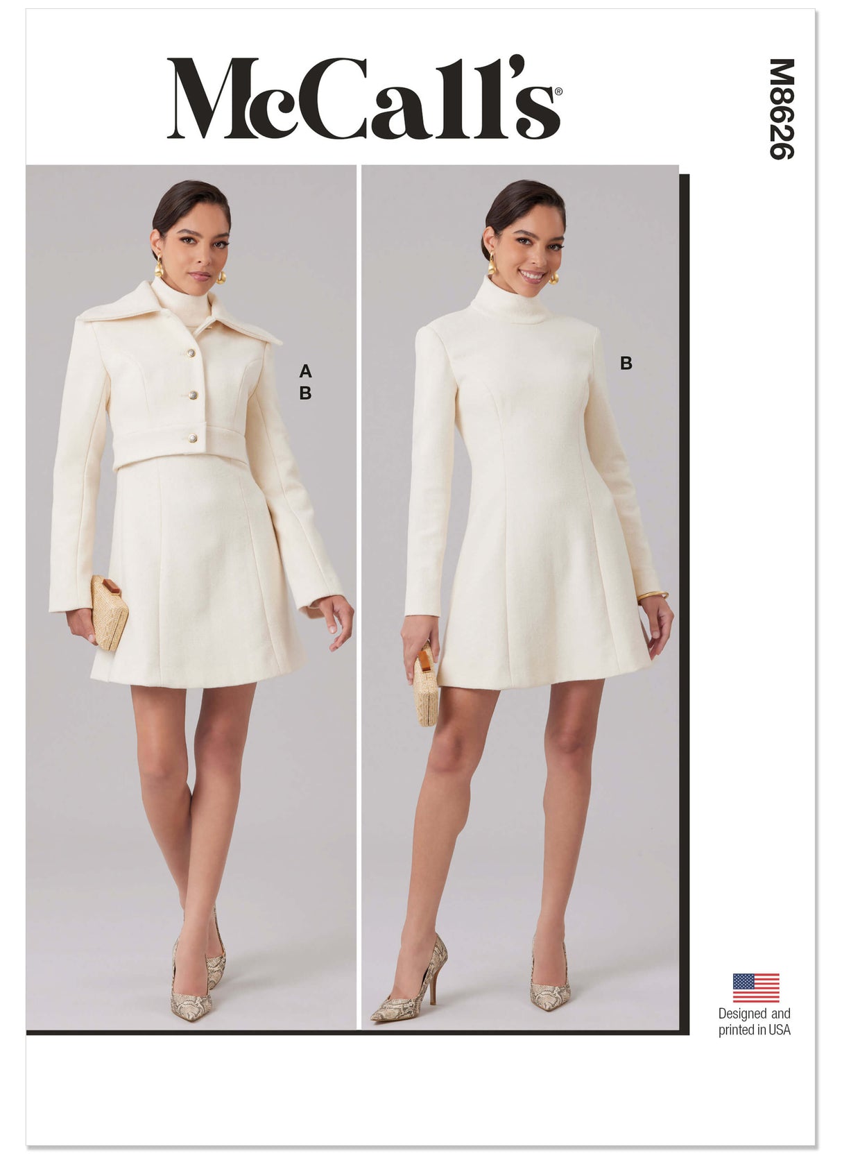 Patron McCall's n°8626 – Veste courte et mini-robe cintrée