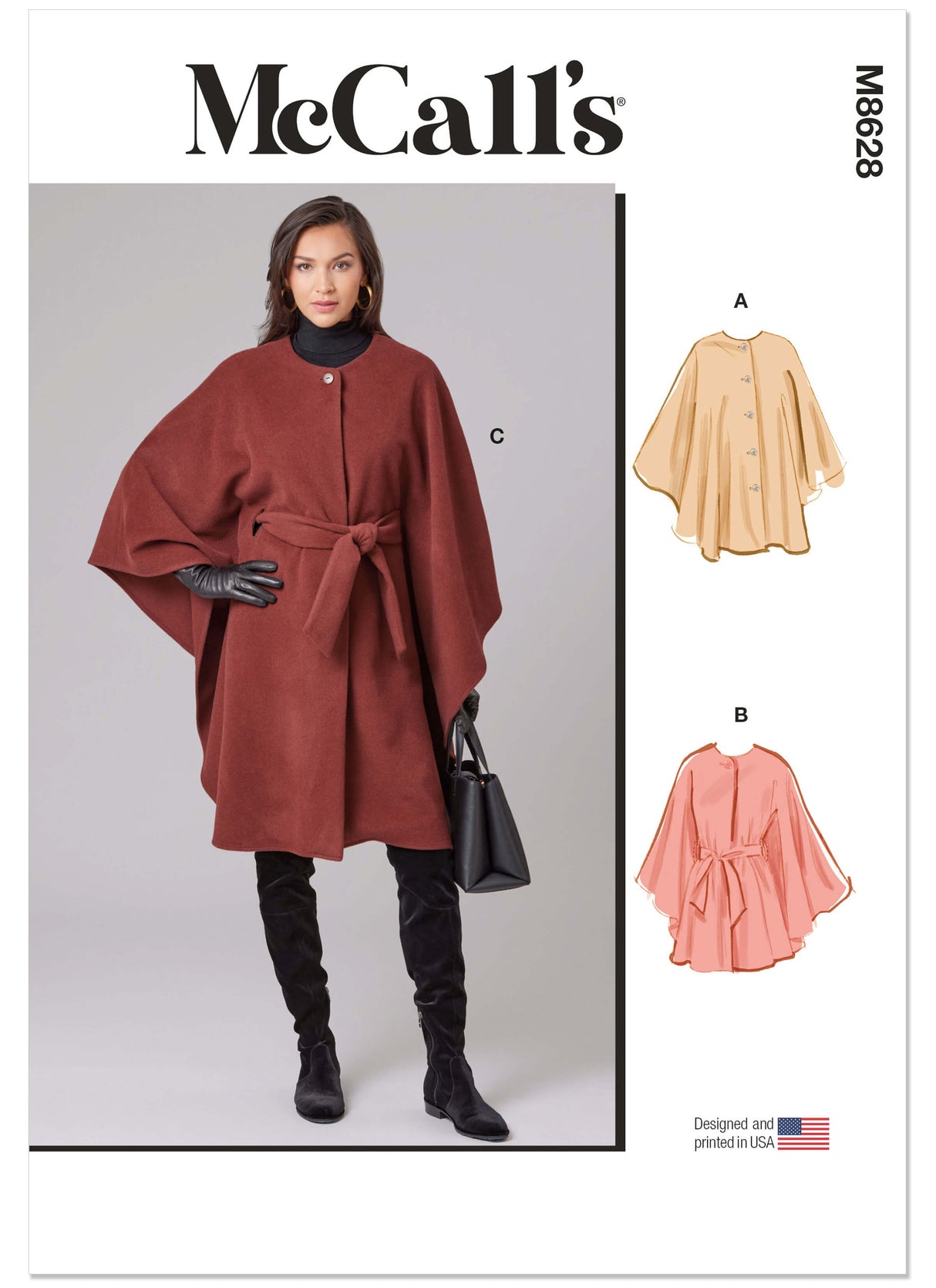 Patron McCall's n°8628 – Cape ample en plusieurs versions