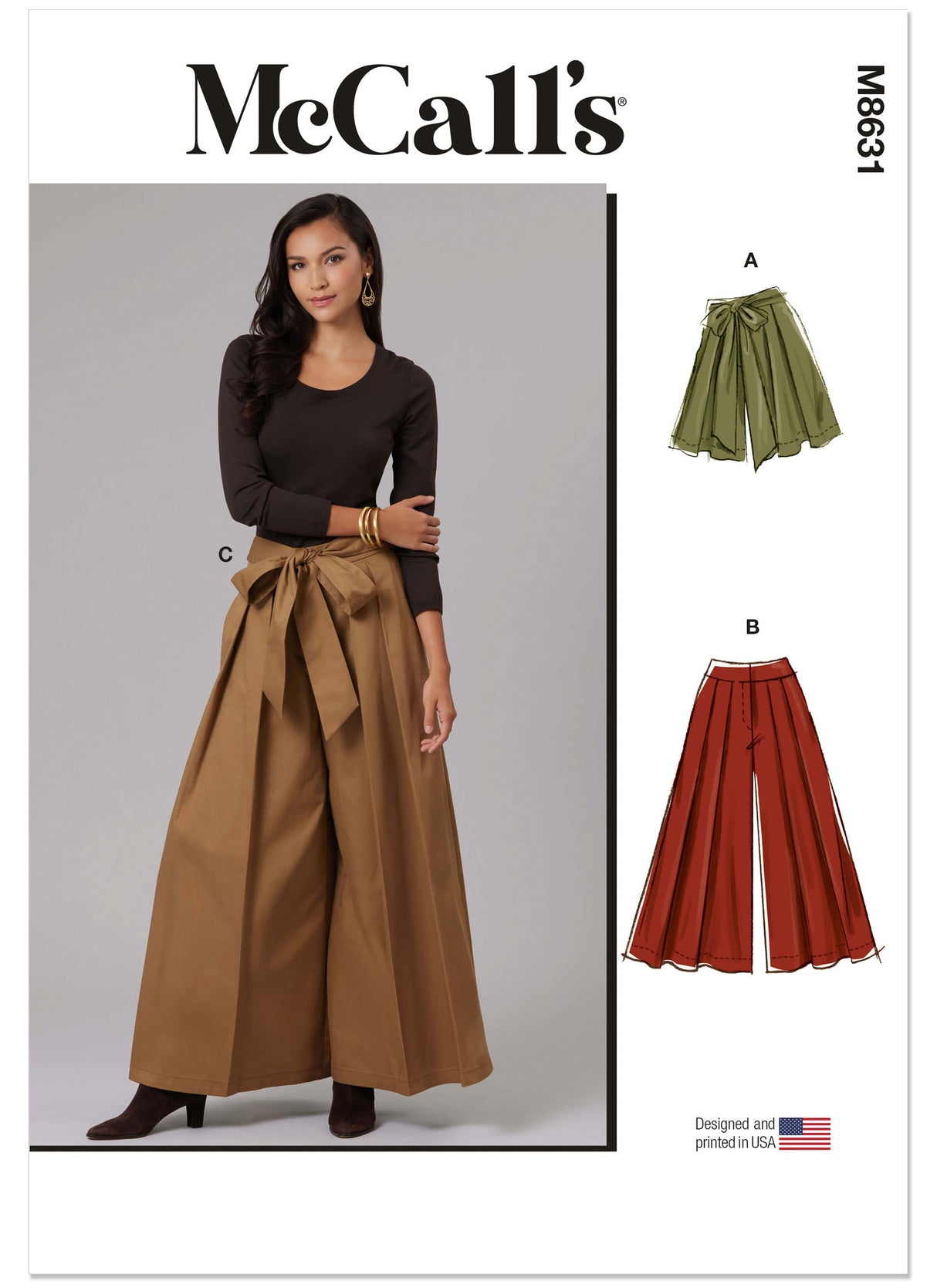 Patron McCall's n°8631 – Short et pantalon ample à plis