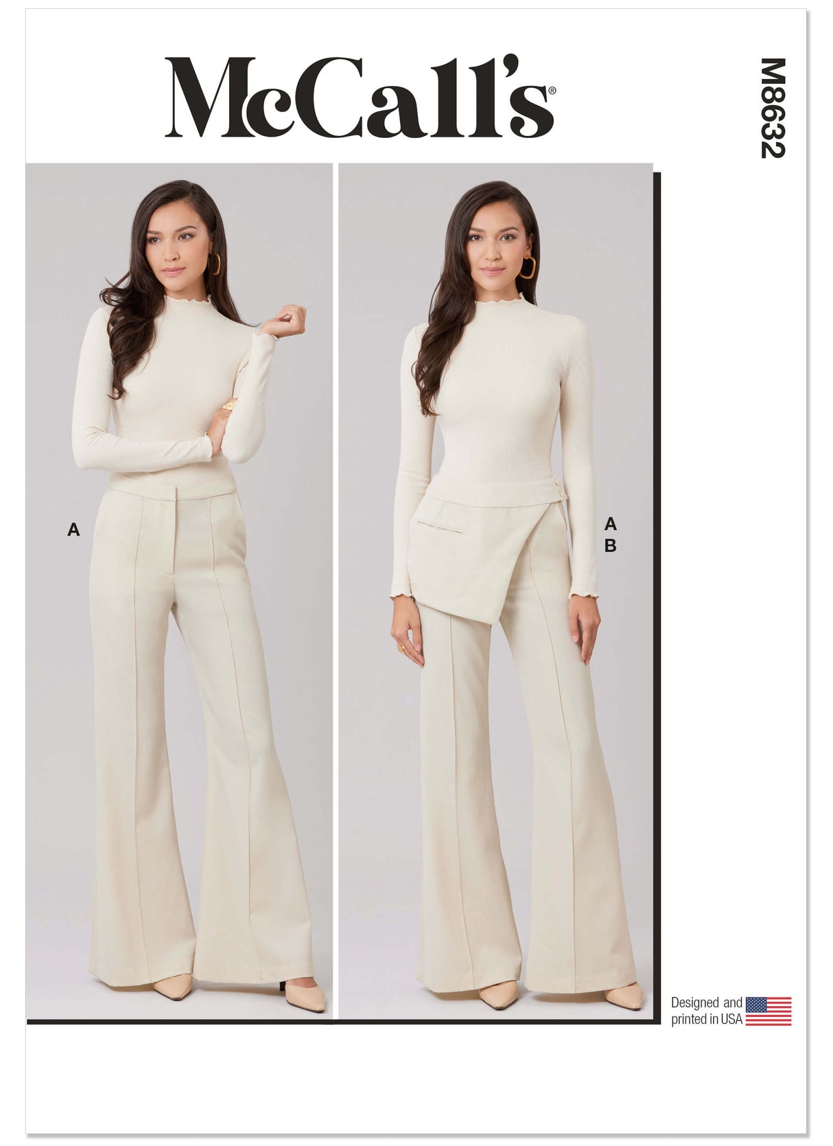Patron McCall's n°8632 – Pantalon taille haute à jambes évasées