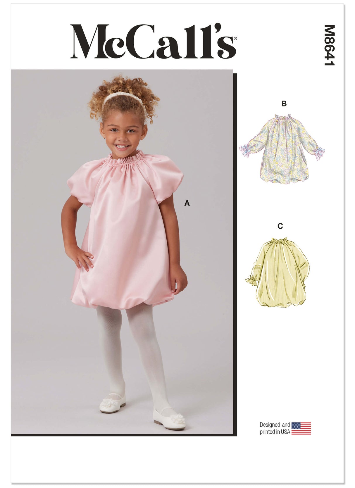 Patron McCall's n°8641 – Robe à ourlet bouffant et col volant