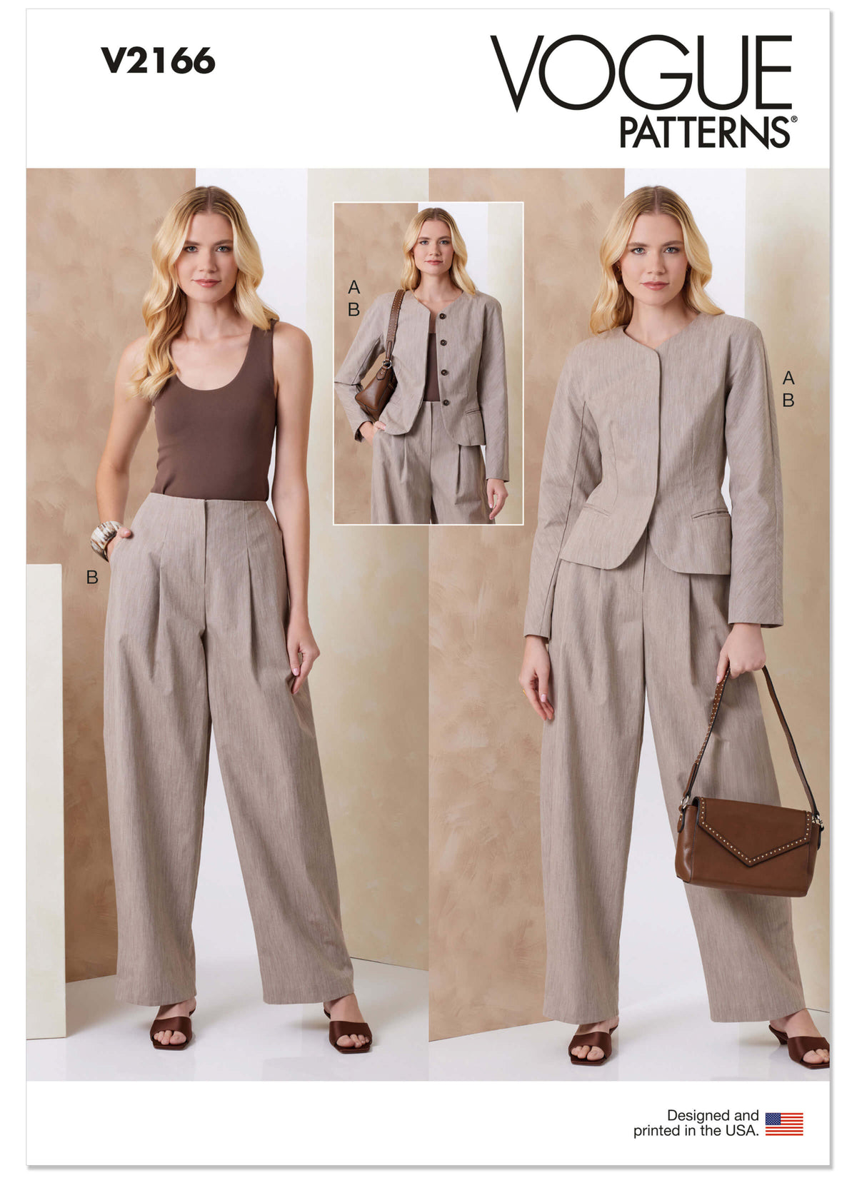 Patron Vogue n°2166 – Veste structurée et pantalon coupe baril